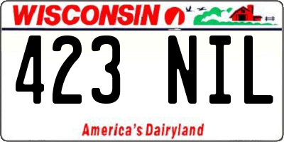 WI license plate 423NIL