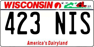 WI license plate 423NIS