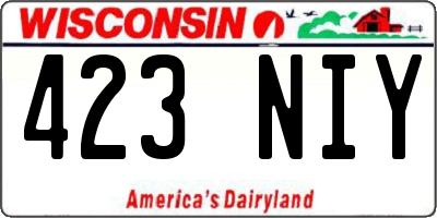 WI license plate 423NIY