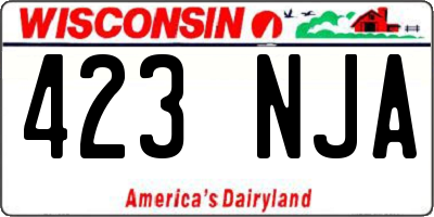 WI license plate 423NJA