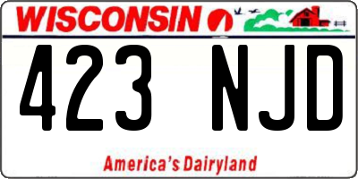 WI license plate 423NJD