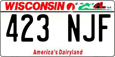 WI license plate 423NJF
