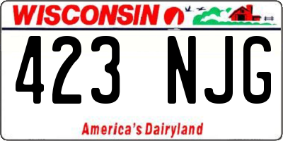 WI license plate 423NJG