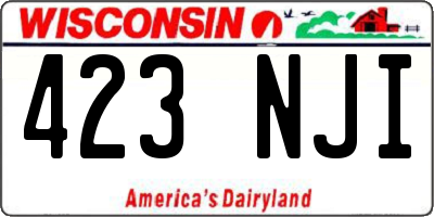 WI license plate 423NJI