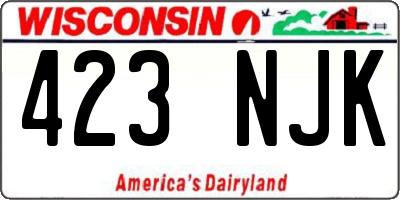 WI license plate 423NJK