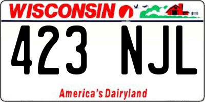WI license plate 423NJL