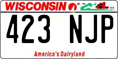 WI license plate 423NJP
