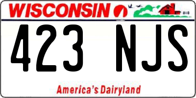 WI license plate 423NJS