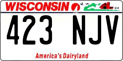 WI license plate 423NJV