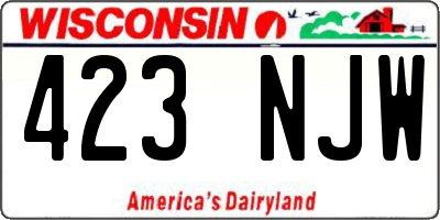 WI license plate 423NJW