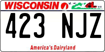 WI license plate 423NJZ
