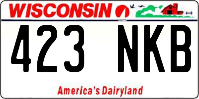 WI license plate 423NKB