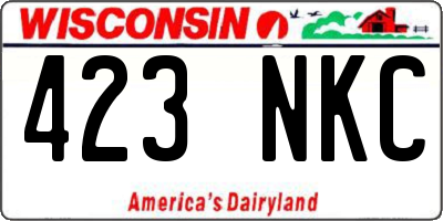 WI license plate 423NKC