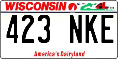 WI license plate 423NKE