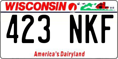 WI license plate 423NKF