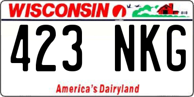 WI license plate 423NKG