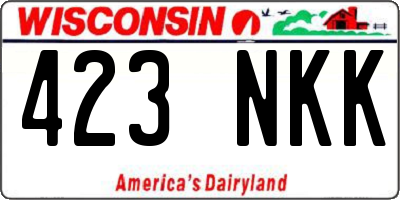 WI license plate 423NKK