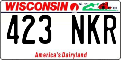 WI license plate 423NKR