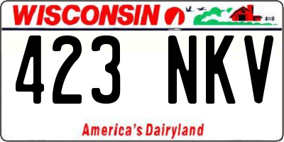 WI license plate 423NKV