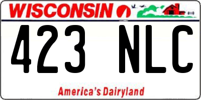 WI license plate 423NLC