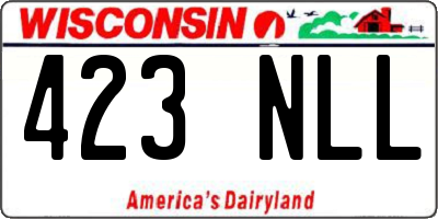 WI license plate 423NLL