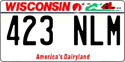 WI license plate 423NLM