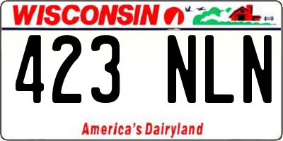 WI license plate 423NLN