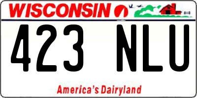 WI license plate 423NLU