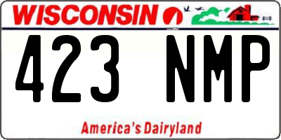 WI license plate 423NMP