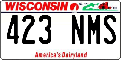 WI license plate 423NMS