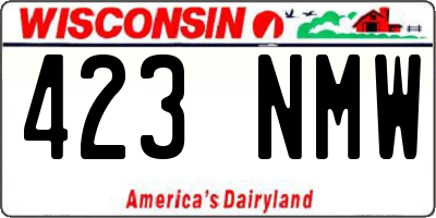 WI license plate 423NMW