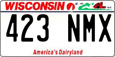 WI license plate 423NMX