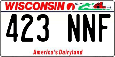 WI license plate 423NNF