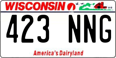 WI license plate 423NNG