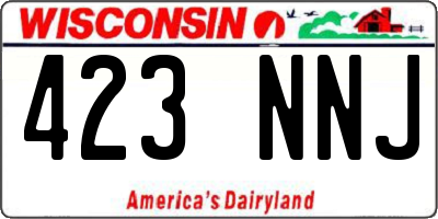 WI license plate 423NNJ