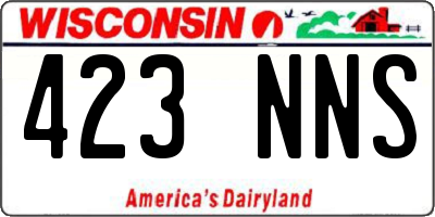WI license plate 423NNS