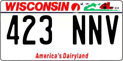 WI license plate 423NNV