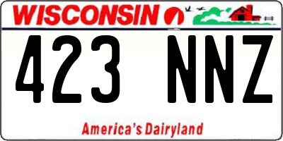 WI license plate 423NNZ