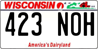 WI license plate 423NOH