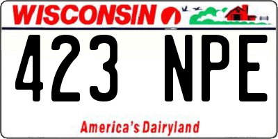WI license plate 423NPE