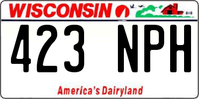 WI license plate 423NPH