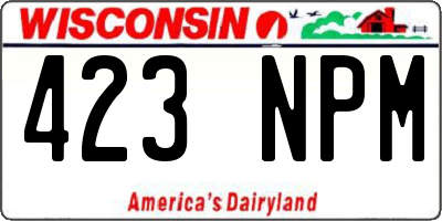 WI license plate 423NPM