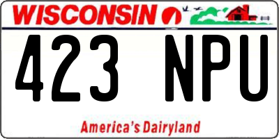 WI license plate 423NPU