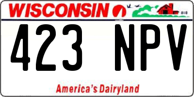 WI license plate 423NPV