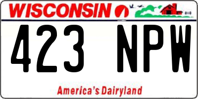 WI license plate 423NPW