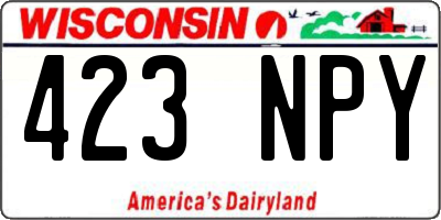 WI license plate 423NPY