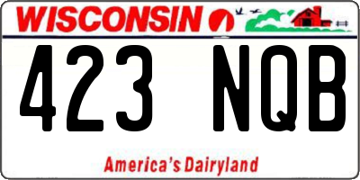 WI license plate 423NQB