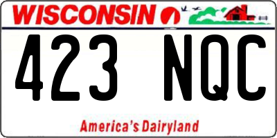 WI license plate 423NQC