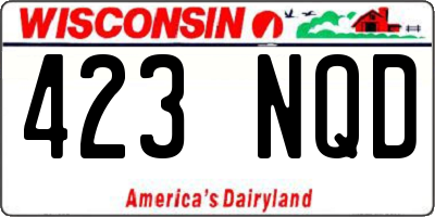 WI license plate 423NQD