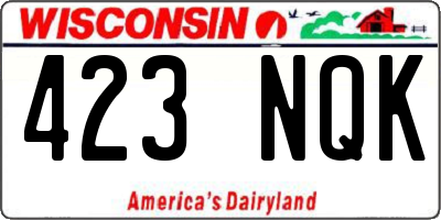 WI license plate 423NQK